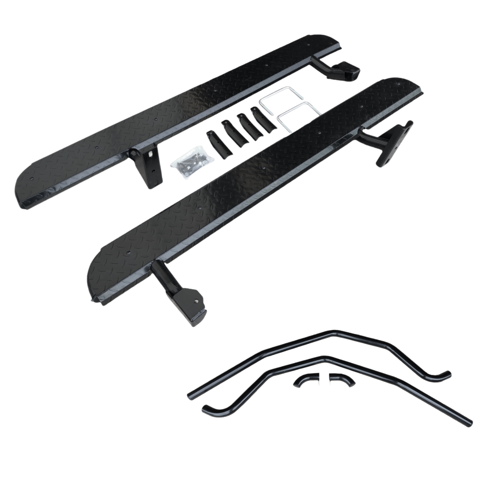 Price Special! Steel Side Steps Brush Bars Rails suits Nissan Patrol GU ...