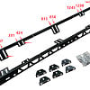 Roof Rack Backbone Mounting Rails Fits TOYOTA Prado 150 series Steel Powder Coated Low Profile  - Image 2