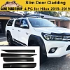 Door Cladding Side Body Slim Trim for Toyota Hilux 2015-2023 N80 Moulds SR SR5 Matt Black - Image 1