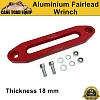 Winch Fairlead Red Aluminium Hawse Synthetic Dyneema Rope 4wd 4x4 towing - Image 1