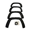 Matte Black Jungle Flares Fit Volkswagen Amarok 2010-2022 Fender Flares 4 pcs - Image 5