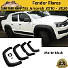 Matte Black Jungle Flares Fit Volkswagen Amarok 2010-2022 Fender Flares 4 pcs - Image 3
