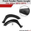 Front Fender Flares fit Toyota Hilux 2012-15 N70 Jungle Style 2PC Wrinkle Black Wheel Arch - Image 11
