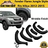 Jungle Fender Flares Wheel Arch fit Toyota Hilux 2012-2015 Matte Black Rough Finish 6pc - Image 1