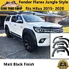 Fender Flares Jungle Style Matte Black Wheel Arch Cover fit Toyota Hilux 2015-2019 N80 4WD - Image 1
