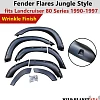 Fender Flares Jungle Style Matte Black 6PCS Suit Toyota Landcruiser 80 Series 1990-97 SUV 4WD - Image 1