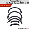 Fender Flare Kit Slim Matte Black Guard Trim Fits Ford Ranger PX2 MK2 2015-18 - Image 12