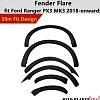 Fender Flare Kit Slim Matte Black Guard Trim Fits Ford Ranger PX3 MK3 2018-2021 - Image 12