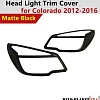 Black Head Light Light Lamp Front Cover Trim for Holden Colorado 2012-2016 - Image 1