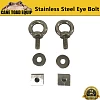 2 X Stainless Steel Eye Bolt Tie Down Kit for Platform Roof Rack fix The 4WD Awning  - Image 1