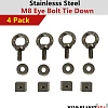 4X Stainless Steel Eye Bolt Tie Down Kit for Platform Roof Rack fix The 4WD Awning  - Image 6