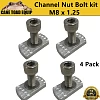 Channel Nut Bolt 4 Set 18x35mm M8 Fit Rhino Rack Platform Roof Rack Fastener T & C Roof Channel Rack - Image 1
