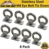 8x Eye Bolt Channel Nut Tie Down Kit Fit Rhino Rack Platform Roof Rack Fastener T & C Channel - Image 1