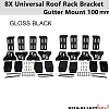 4x Universal Gutter Mount Roof Rack Brackets 100mm  - Image 6