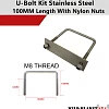 Stainless Steel U Bolt Kit M8 100mm Length with Nylon Nut Roof Rack Basket Universal 4X4 - Image 5