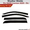 Premium Weather Shields Window Visors fits GWM Cannon 2020 - Onwards Tinted Black  - Image 5
