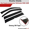 Premium Weather Shields Window Visor 4pcs for Toyota Landcruiser 100 Series 1998-2007 SUV Wagon Tinted Black - Image 6