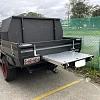 Pioneer Steel Tray with Trundle Drawer and Rear Ladder Rack Package for Dual Cab Ute 1850 x 1850 - Image 3