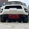 3mm Bash Plates 3pc Front Sump Guard for Toyota Hilux 2015+ N80 Underbody Protection  Red 4X4  - Image 3