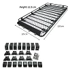 Aluminium Roof Rack Basket Full Length Gutter 2.2m fits Landcruiser 80 Nissan Patrol GU GQ MQ 4WD - Image 2