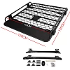 Tradesman Roof Rack for Hilux Ranger Triton Navara Dmax Aluminium Powder Coated Dual Cab UTE 4wd Luggage Basket Carrier - Image 3
