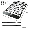 Flat Roof Rack Fits TOYOTA Prado 150 Aluminium Alloy Powder Coated Low Profile 4wd Luggage Carrier Trade - Image 2