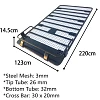 Roof Rack Basket Full Length Gutter Fit 220x123cm fits Landcruiser 80 Patrol MQ GQ GU, Prado 90, Mitsubishi Pajero  - Image 8