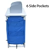 Camping Kitchen Unit Cook Table Foldable Storage Cupboard Windshield - Image 2