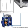 Camping Kitchen Unit Cook Table Foldable Storage Cupboard Windshield - Image 4