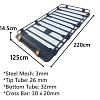 Roof Rack Basket Full Length Gutter Fit 220x 123cm fits Nissan Patrol GU GQ MQ Landcruiser 80 - Image 2