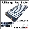 Roof Rack Basket Full Length Gutter Fit 220x 123cm fits Nissan Patrol GU GQ MQ Landcruiser 80 - Image 1