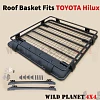 Roof Basket Fits TOYOTA Hilux Powder Coated Steel 4wd Luggage Basket Carrier Cargo - Image 1