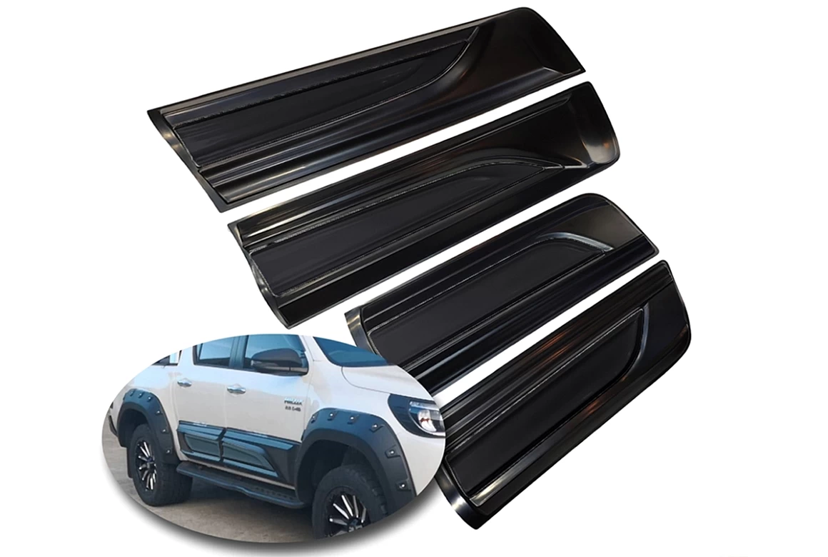 Side Door Body Molding Cladding Trim suit Toyota Hilux N80 15-20 ABS Black