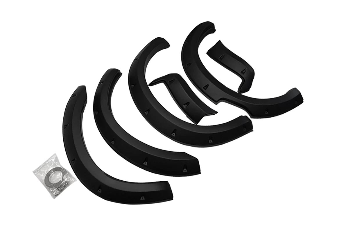 6" Bolted Matte black Fender Flares Set