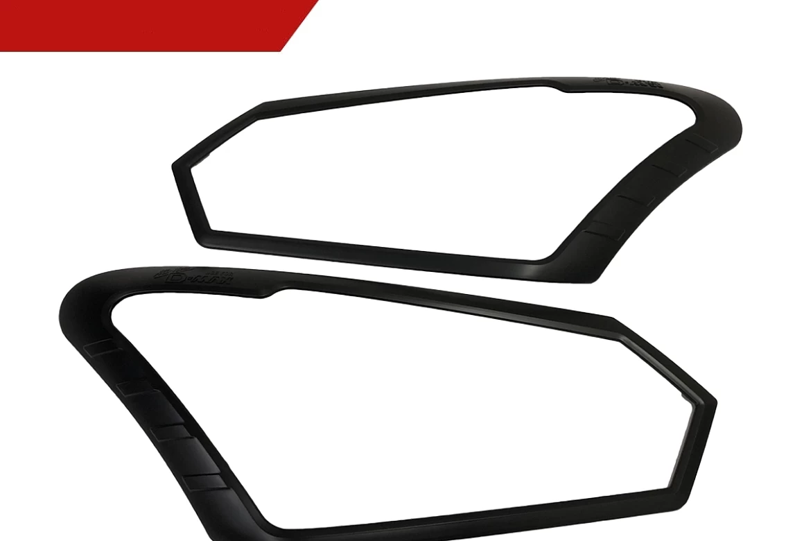 Matt Black Head Light Cover Trim to suit Isuzu D-max DMAX 2016-2020