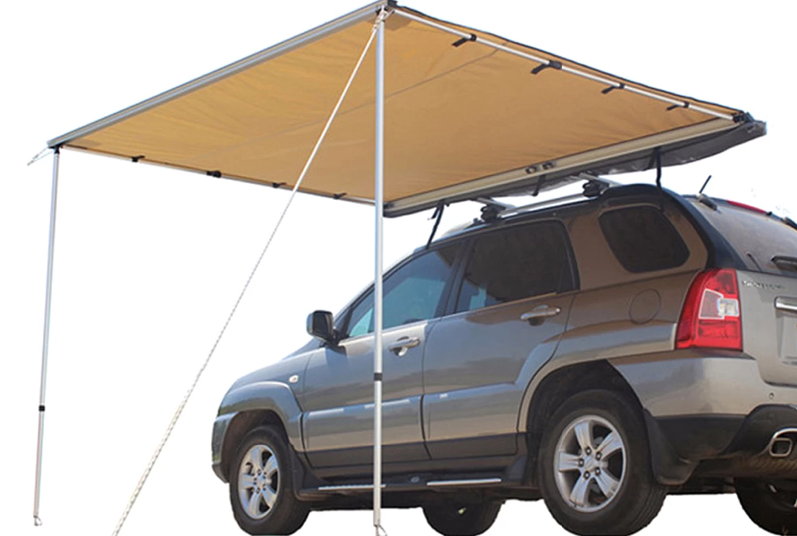 Awning 2x2m 280GSM Side Sunshade Camping Car Side Pullout Tent Camper 4X4 4WD