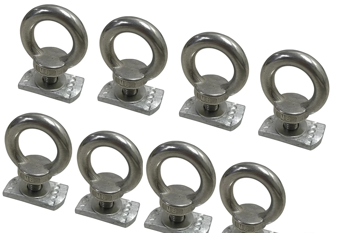 8x Eye Bolt Channel Nut Tie Down Kit Fit Rhino Rack Platform Roof Rack Fastener T & C Channel