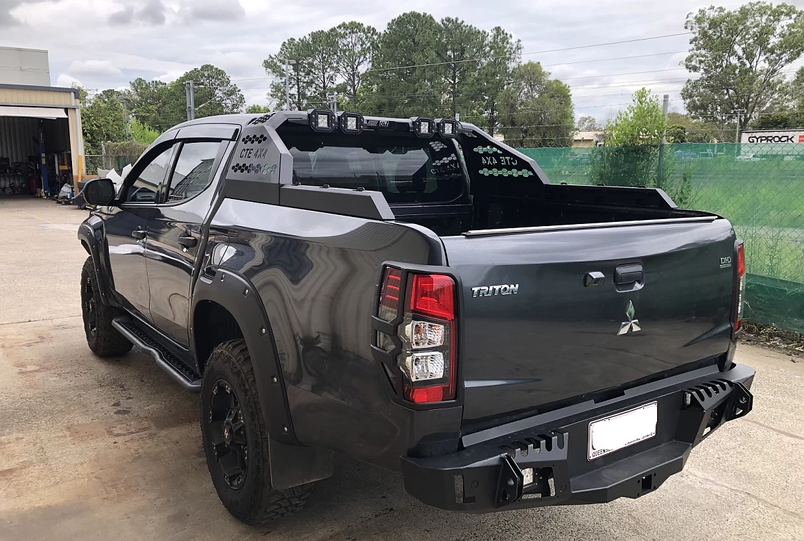 Price Special Revolution Sports Bar Tub Rack fits Mitsubishi Triton MN ML MQ MR 2006 On Matte black Steel Only 522.50 AUD Australian Overlanding Offroad Gear