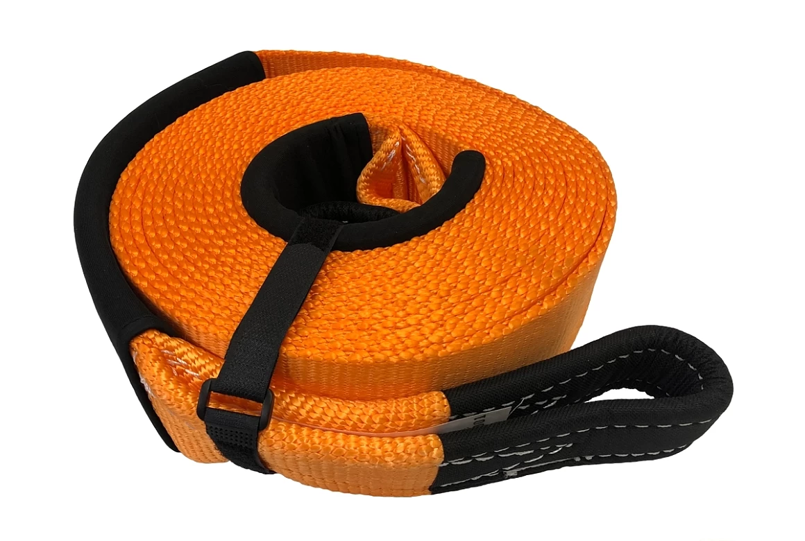 Snatch Strap 11000kg 9M Winch Extension Recovery Strap & Protectors Tow SWL 5Ton