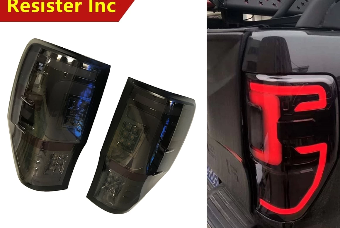 Smoked LED Rear Tail Lights for Ford Ranger PX1 PX2 PX3 Wildtrak 2011-ON Tinted