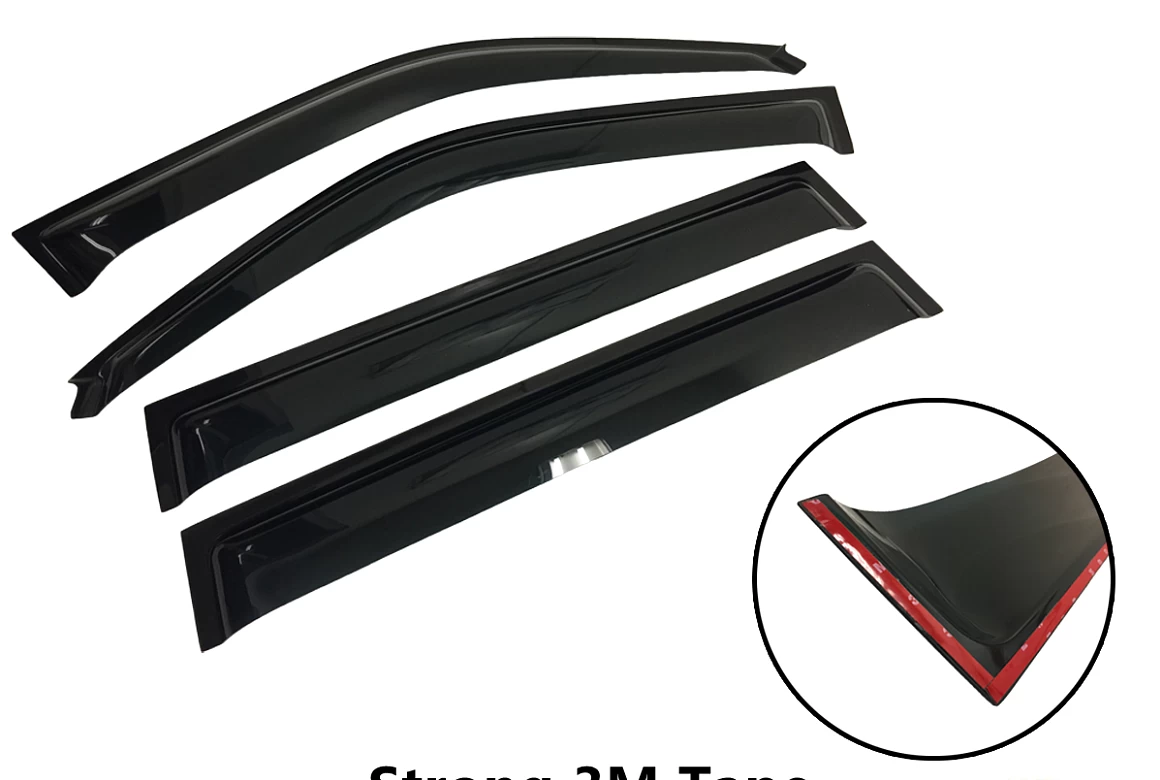 Premium Weather Shields Window Visor 4pcs for Toyota Landcruiser 100 Series 1998-2007 SUV Wagon Tinted Black