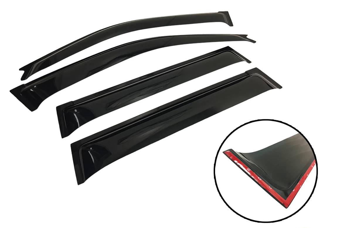 Premium Weather Shields Window Visor 4PCS for Toyota Prado 120 Series 2003-09 