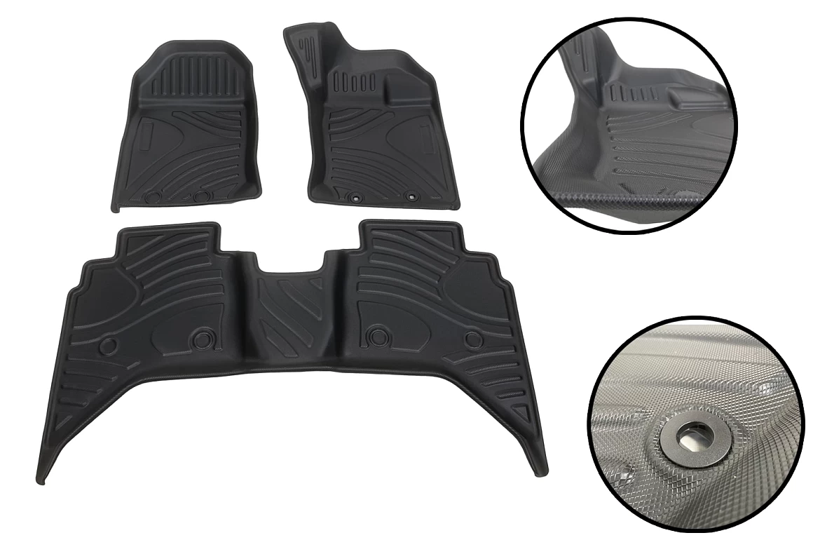 3D Moulded Floor Mats for Isuzu Dmax D-MAX & BT50 2021+  (All-weather Protection)