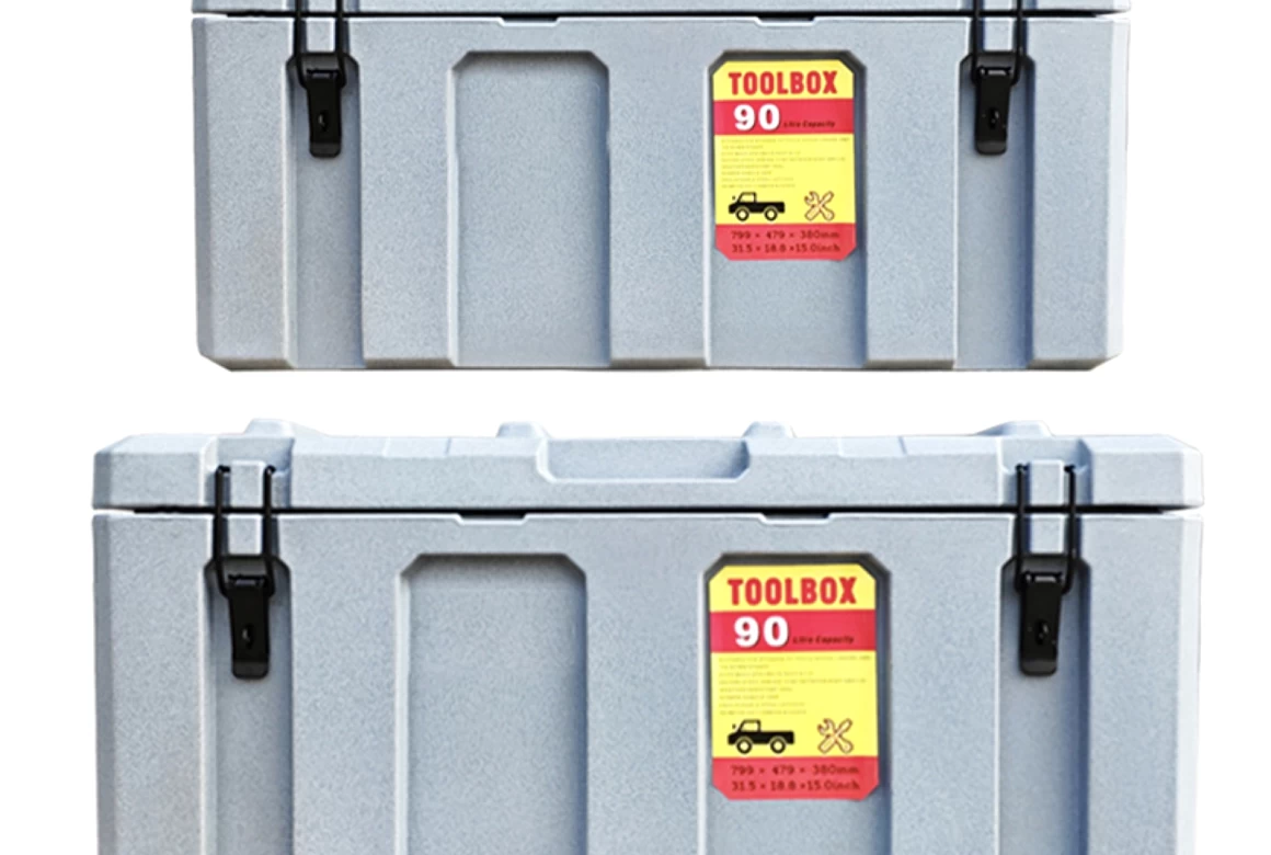 50+90L Poly Tool Box Storage Grey