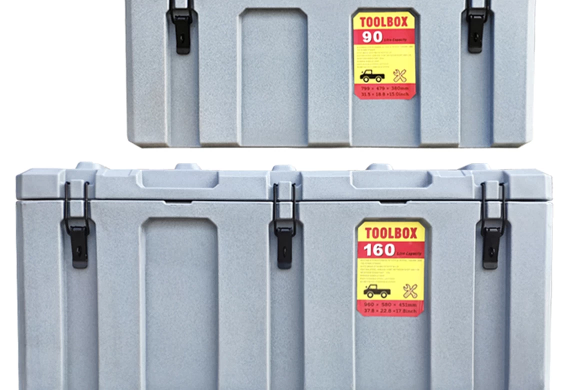 90+160L Poly Tool Box Storage Grey