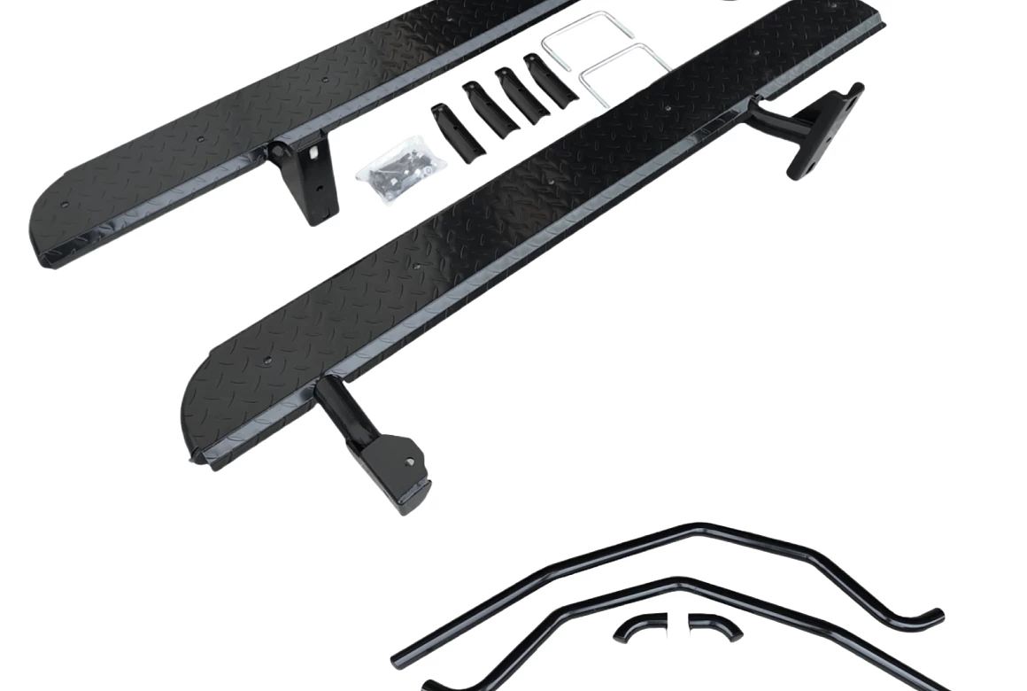 Heavy Duty Steel Side Steps / Rock Sliders with Brush Bars for Nissan Patrol GU 1 2 3 Wagon