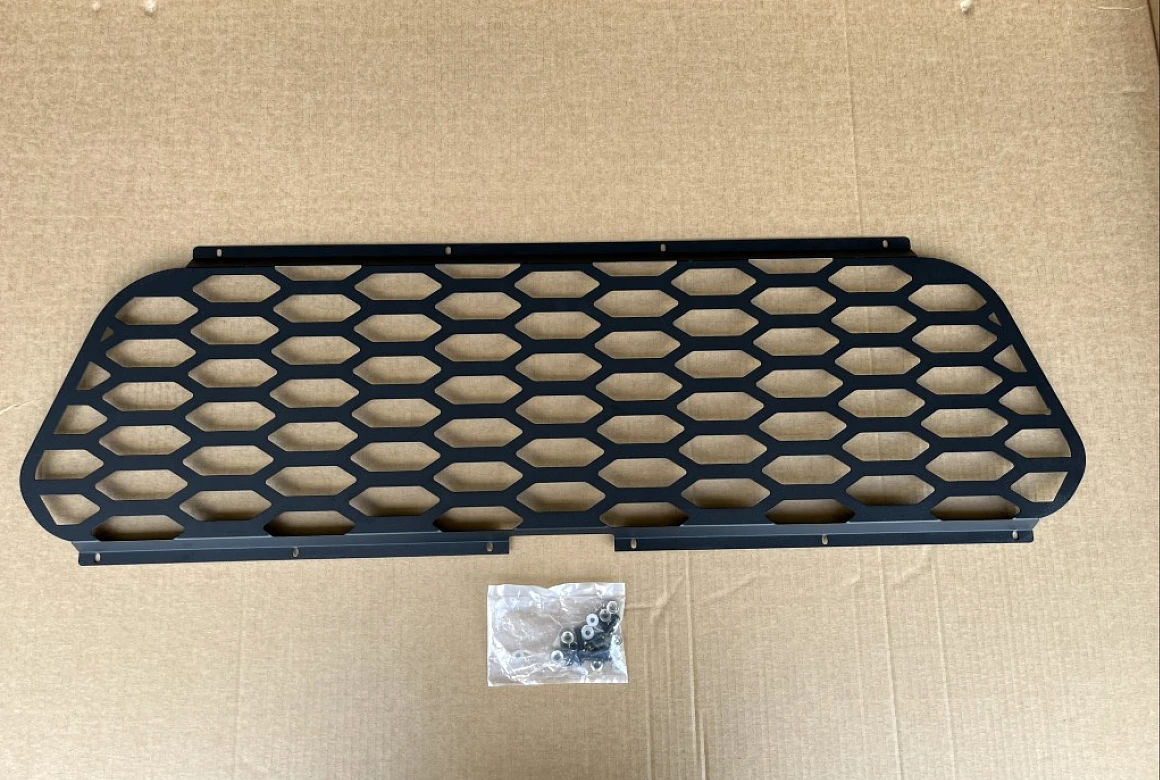 View of the TRADECAP Canopy Rear Door Window Security Screen Steel Guarding Panel, Standard Size