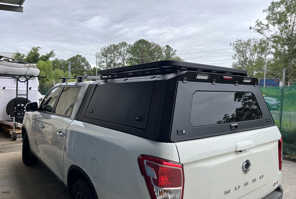 Steel Canopy SSANGYONG MUSSO LWB 2018+ Roof Rack, XLV Tub Only