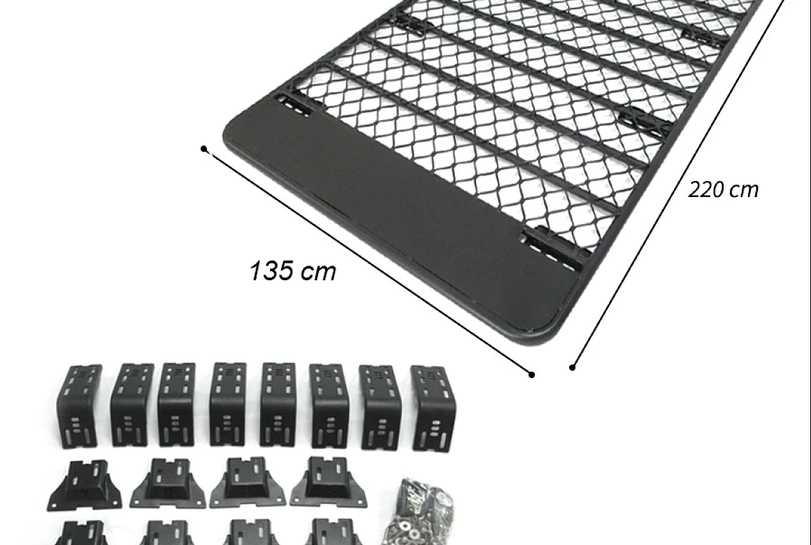 Aluminium Flat Roof Rack Full Length Gutter 2.2m fits Nissan Patrol GU GQ Landcruiser 80 70 4WD