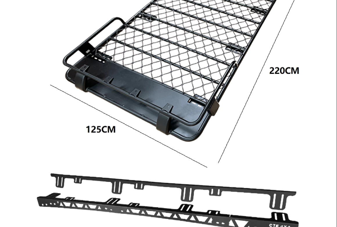 Roof Rack Basket Fits TOYOTA Prado 120 series Aluminium Alloy CARGO 4X4 4WD Cage Hydronalium